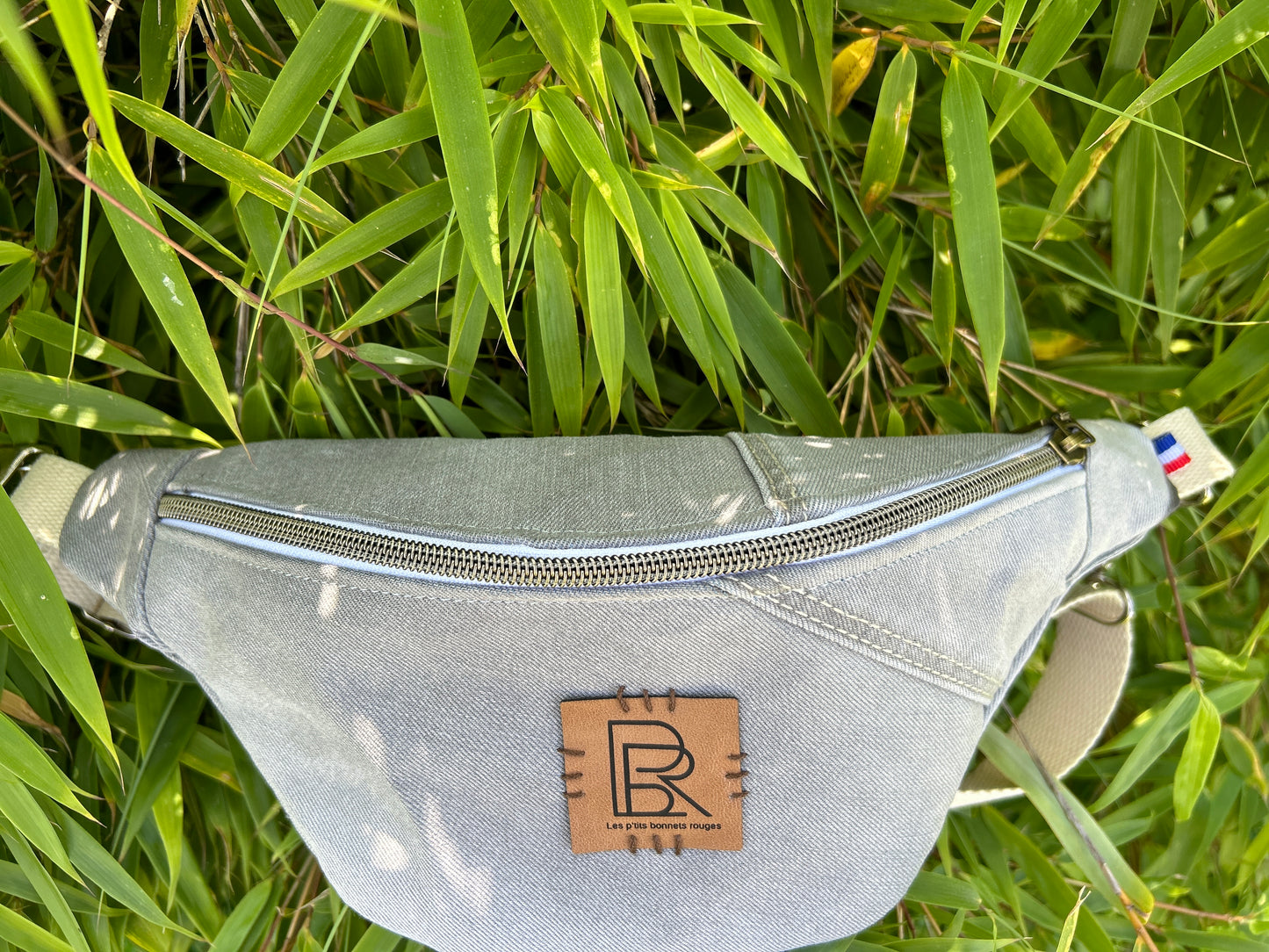 Mini Sac banane  jeans gris clair