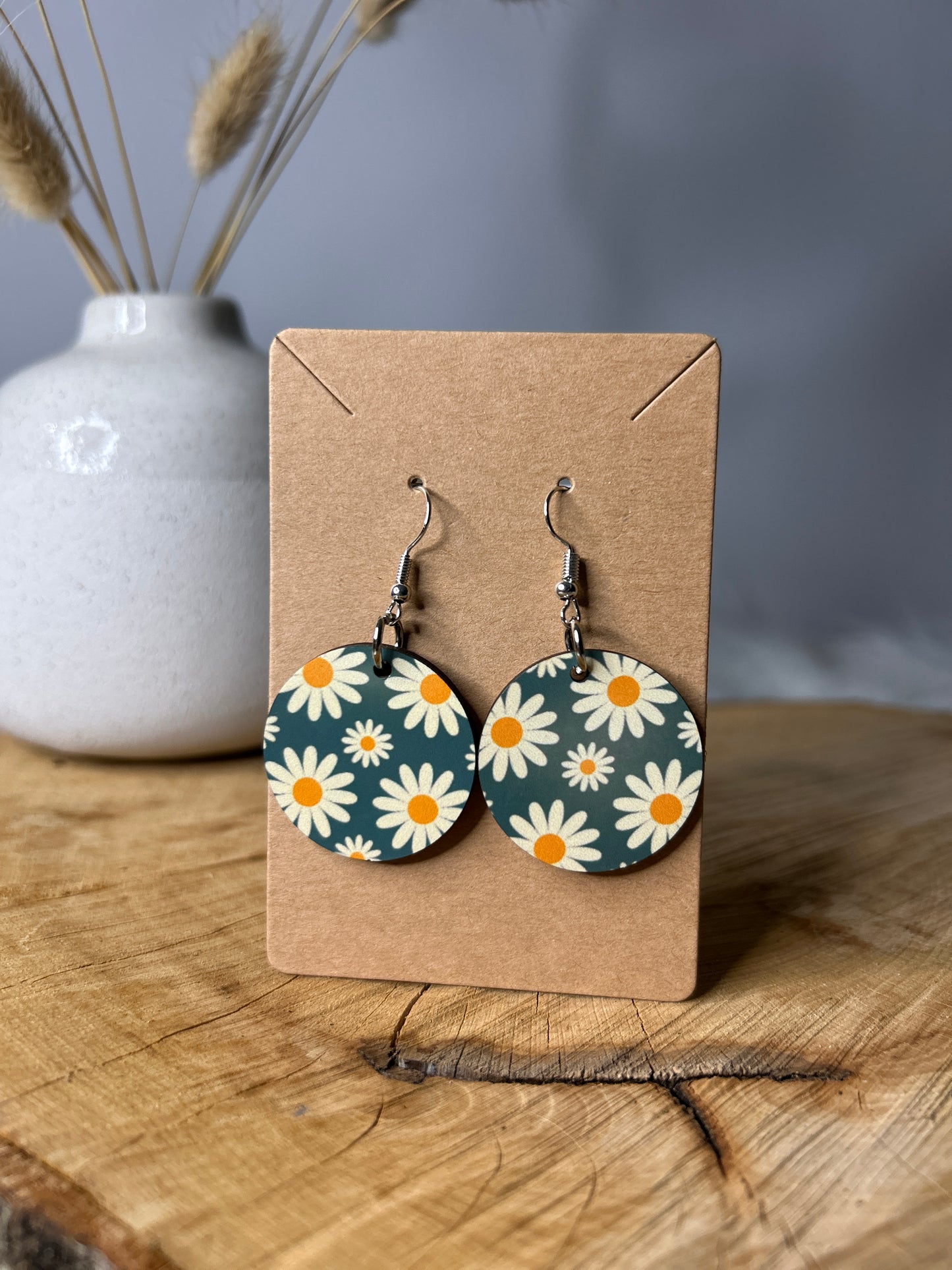 Boucles d'oreilles grandes marguerites